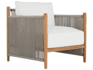 Summer Classics Pacifica Cushion Natural Teak Rope Lounge Chair SUM1455301