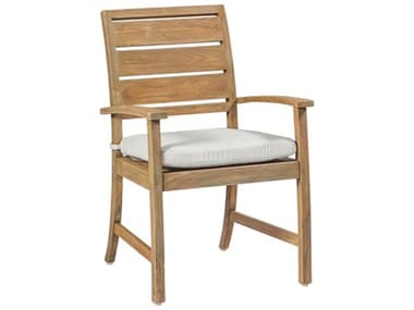Summer Classics Charleston Teak Dining Arm Chair with Cushion SUM2540