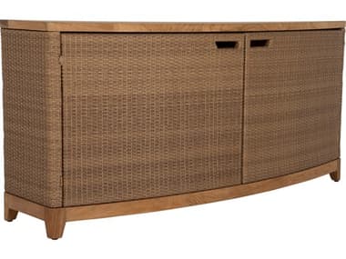 Summer Classics Chesapeake Wicker 60''W x 18''D Rectangular Cabinet Console Table SUM2913128