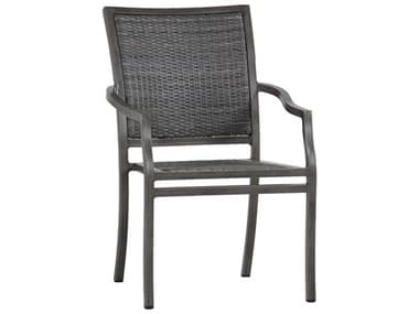 Summer Classics Villa Wicker Slate Grey Dining Arm Chair SUM336331