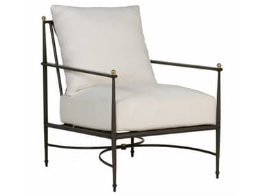 Summer Classics Roma Quick Ship Aluminum Slate Grey Lounge Chair in Linen Snow SUM366531QS