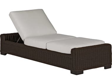 Summer Classics Rustic Wicker Chaise Lounge with Cushion SUM3743