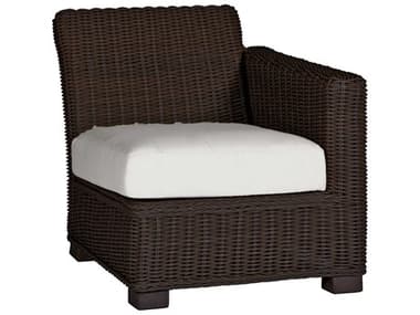 Summer Classics Rustic Wicker Right Arm Facing Lounge Chair with Cushion SUM3762