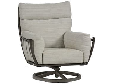 Summer Classics Majorca Aluminum Slate Grey Swivel Lounge Chair with Cushion SUM423831