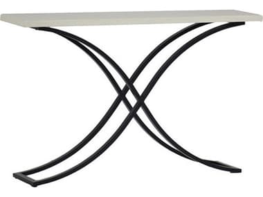 Summer Classics Marco Steel 52''W x 13''D Rectangular Faux Stone Top Console Table SUM4316121