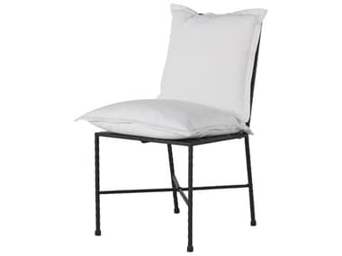 Summer Classics Italia Aluminum Black Hammered Dining Side Chair SUM5348111