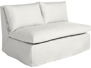 Summer Classics Nora Outdoor Armless Loveseat in Washboard Snow SUM66912100103