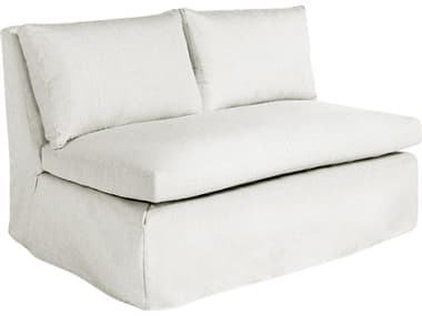 Summer Classics Nora Outdoor Armless Loveseat in Linen Snow SUM66912100108