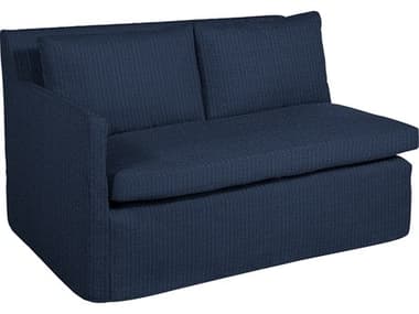 Summer Classics Nora Outdoor Right Arm Facing Loveseat in Grid Cloth Mist SUM66923100104