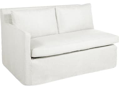 Summer Classics Nora Outdoor Left Arm Facing Loveseat in Linen Snow SUM66924100100