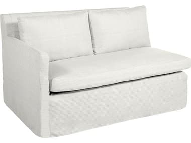 Summer Classics Nora Outdoor Left Arm Facing Loveseat in Washboard Snow SUM66924100102