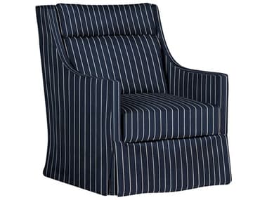 Summer Classics Shelby Outdoor Swivel Lounge Chair in Sailor Stripe Indigo SUM68169100109