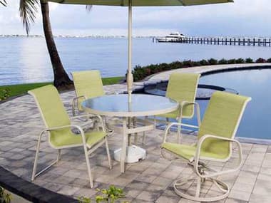 Suncoast Seascape Sling Cast Aluminum Dining Set SUSEASDS
