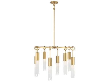 Savoy House Chelsea 28" Wide 8-Light Warm Brass Cylinder Chandelier SV113668322