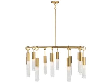 Savoy House Chelsea 40" Wide 12-Light Warm Brass Cylinder Chandelier SV1136712322