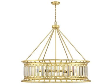 Savoy House Daintree 45" 10-Light True Gold Crystal Sputnik Pendant SV1194610260