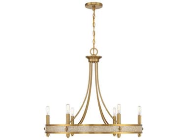 Savoy House Camden 28" Wide 6-Light Warm Brass Chandelier SV120536322