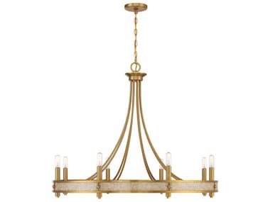 Savoy House Camden 36" Wide 8-Light Warm Brass Chandelier SV120548322