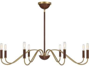Savoy House Abeline 8-Light Warm Brass Candelabra Chandelier SV127488322