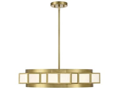 Savoy House Gideon 24" 4-Light Warm Brass Pendant SV131674322
