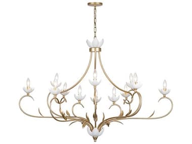 Savoy House Muse 52" Wide 12-Light French Gold White Cashmere Chandelier SV151861259