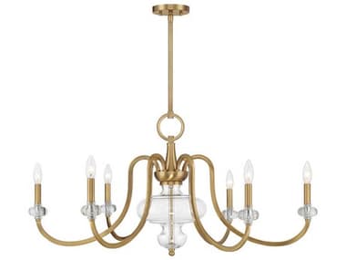 Savoy House Bergdorf 39" Wide 6-Light Warm Brass Chandelier SV158026322