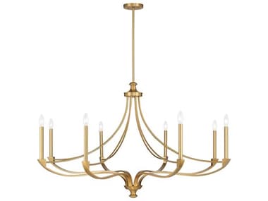 Savoy House Preserve 50" Wide 8-Light Warm Brass Candelabra Chandelier SV164158322