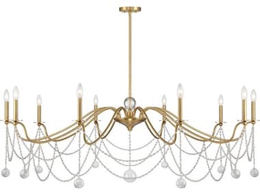 Savoy House Mariposa 60" Wide 10-Light Warm Brass Candelabra Chandelier SV1750410322