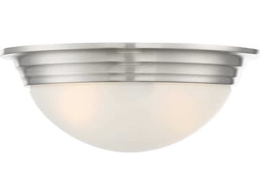 Savoy House 2-Light Satin Nickel Glass Bowl Flush Mount SV678211SN