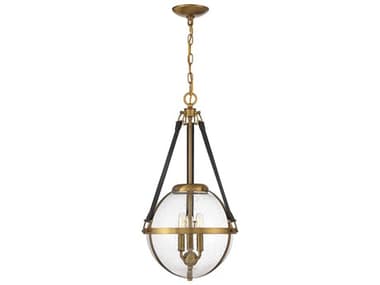 Savoy House Bozeman 14" Wide 3-Light Warm Brass Glass Globe Chandelier SV718373322