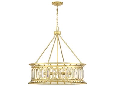 Savoy House Daintree 30" 8-Light True Gold Crystal Sputnik Pendant SV719478260