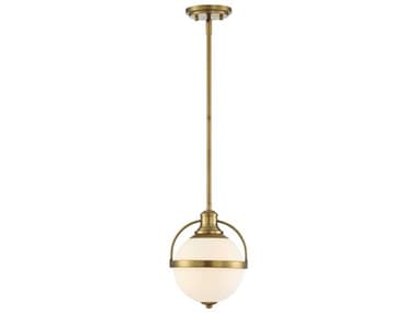 Savoy House Westbourne 8" 1-Light Warm Brass Glass Globe Mini Pendant SV731001322