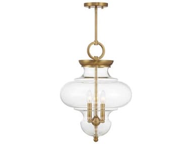 Savoy House Bergdorf 15" 3-Light Warm Brass Mini Pendant SV758013322