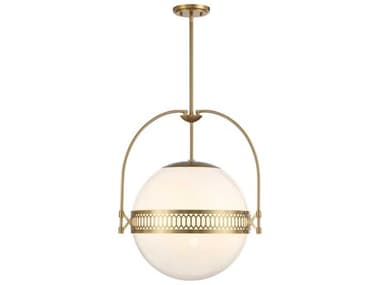 Savoy House Thornhill 20" 3-Light Warm Brass Globe Pendant SV764073322