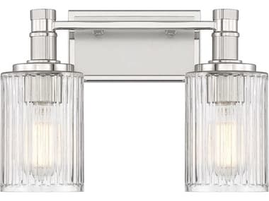 Savoy House Concord 15" Wide 2-Light Silver Polished Nickel Vanity Light SV811022146