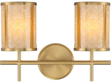 Savoy House Camden 14" Wide 2-Light Warm Brass Vanity Light SV820552322