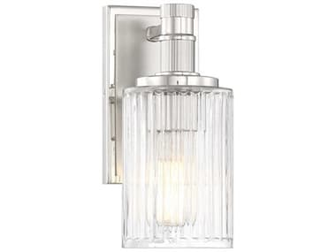 Savoy House Concord 10" Tall 1-Light Silver Polished Nickel Wall Sconce SV911021146