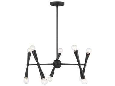 Savoy House Meridian 10-Light Matte Black Chandelier SVM100128MBK