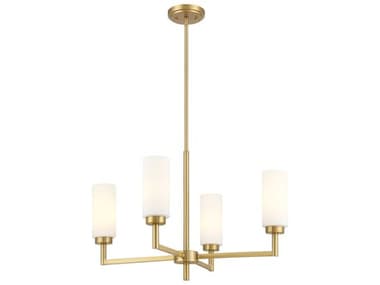 Savoy House Meridian 4-Light Natural Brass Chandelier SVM100129NB