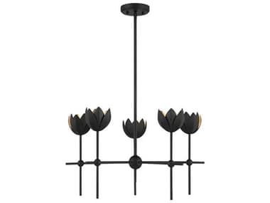 Savoy House Meridian 5-Light Matte Black Chandelier SVM100131MBK