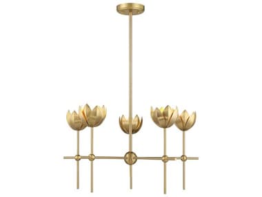 Savoy House Meridian 5-Light Natural Brass Chandelier SVM100131NB