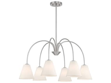 Savoy House Meridian 6-Light Brushed Nickel Empire Chandelier SVM100138BN