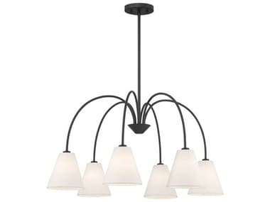 Savoy House Meridian 6-Light Matte Black Empire Chandelier SVM100138MBK