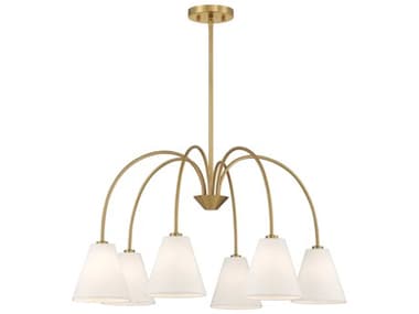 Savoy House Meridian 6-Light Natural Brass Empire Chandelier SVM100138NB