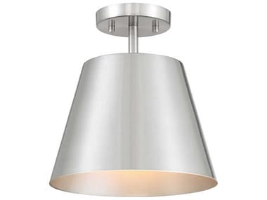 Savoy House Meridian 1-Light Brushed Nickel Empire Semi Flush Mount SVM60076BN