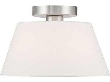 Savoy House Meridian 1-Light Brushed Nickel Empire Semi Flush Mount SVM60077BN