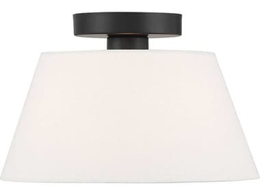 Savoy House Meridian 1-Light Matte Black Empire Semi Flush Mount SVM60077MBK