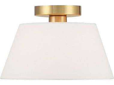 Savoy House Meridian 1-Light Natural Brass Empire Semi Flush Mount SVM60077NB