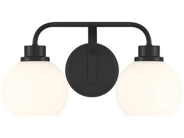 Savoy House Meridian 2-Light Matte Black Vanity Light SVM80080MBK