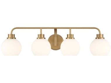 Savoy House Meridian 4-Light Natural Brass Vanity Light SVM80082NB